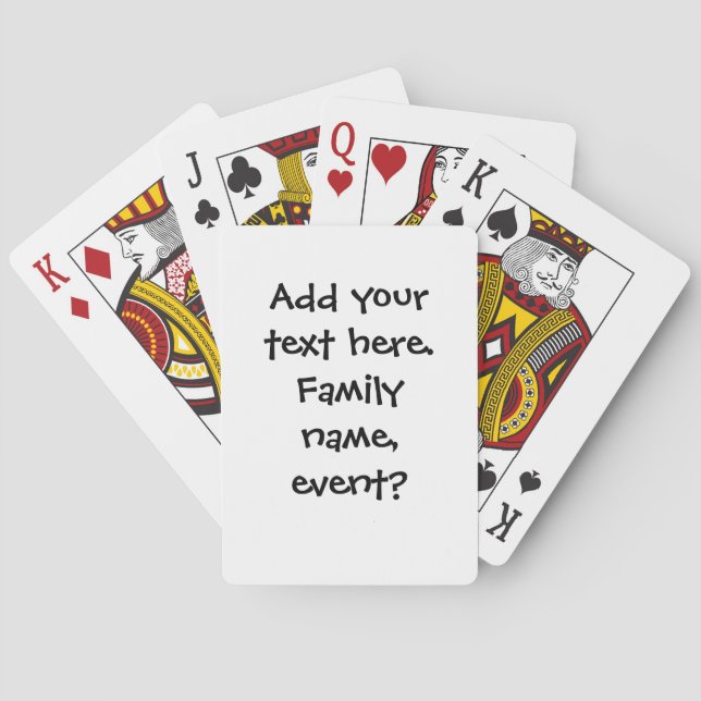 Baralho Personalized Playing Cards | Custom Deck |  (Verso)