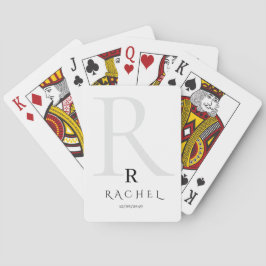 Baralho Personalized Poker with Elegant Initial and name