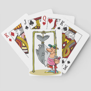 Baralho Pescador com seus cartões de jogo da captura