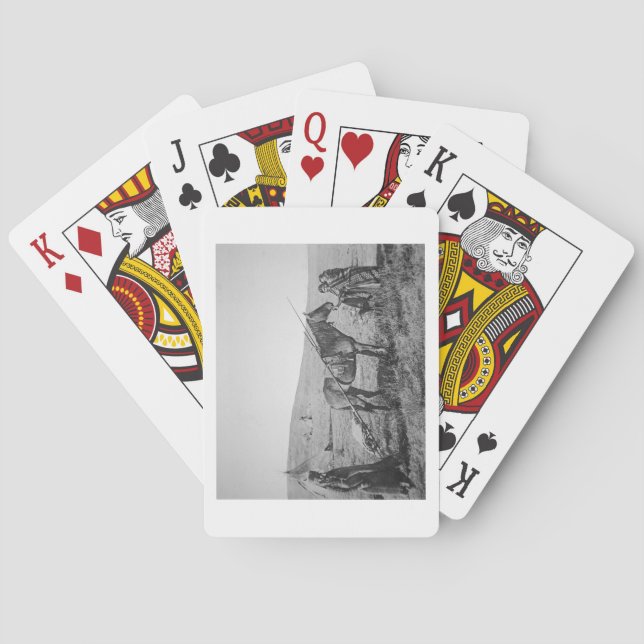 Baralho Pessoas do Cree do nativo americano de Canadá (Verso)