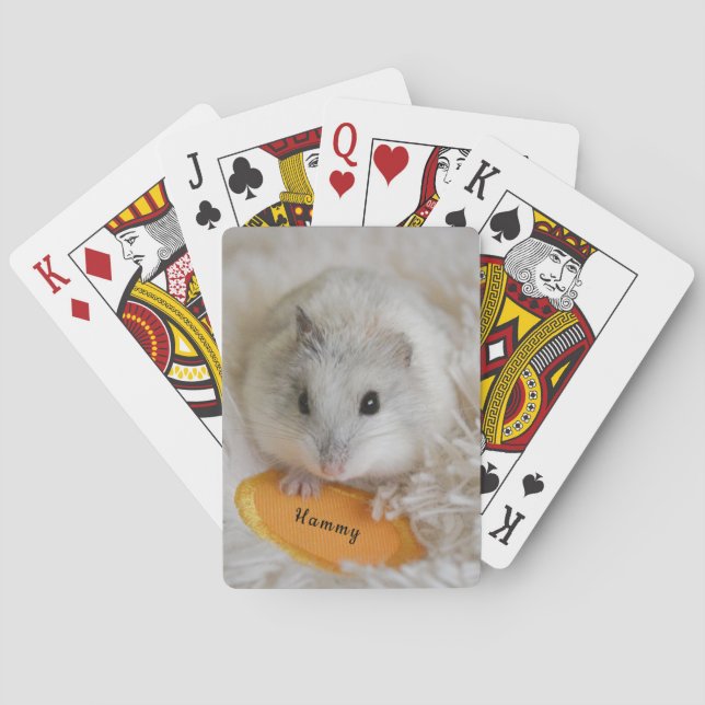 Baralho Pet de Hamster Branco Personalizado (Verso)
