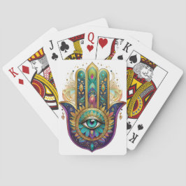 Baralho Pétalas Douradas Roxas Verde Hamsa Turquesa Tercei