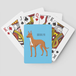 Baralho Pharaoh hound dog cartoon illustration