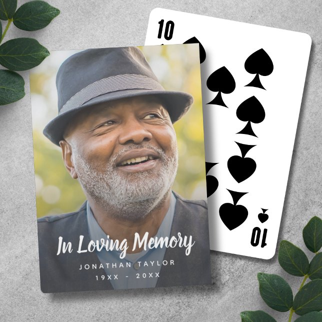 Baralho Photo Memorial Remembrance Tribute (Photo Memorial Playing Cards)