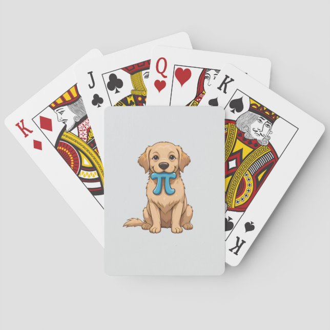 Baralho Pi Day Dog Com Símbolo Pi | Feliz Dia Pi (Verso)