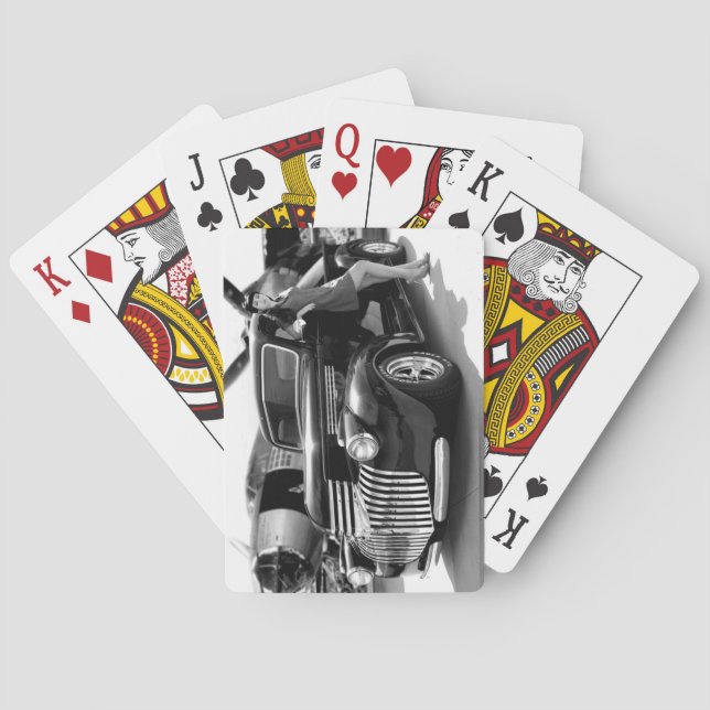 Baralho Pin 1941 do camionete do hot rod de Chevy acima da (Verso)