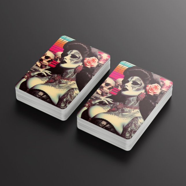 Baralho Pin-up Assustador de Synthwave (Criador carregado)