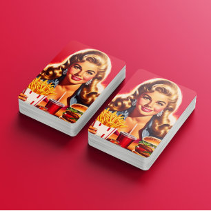 Baralho Pin-up de Fast Food Vintage