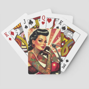 Baralho Pin-up do Biker Retro