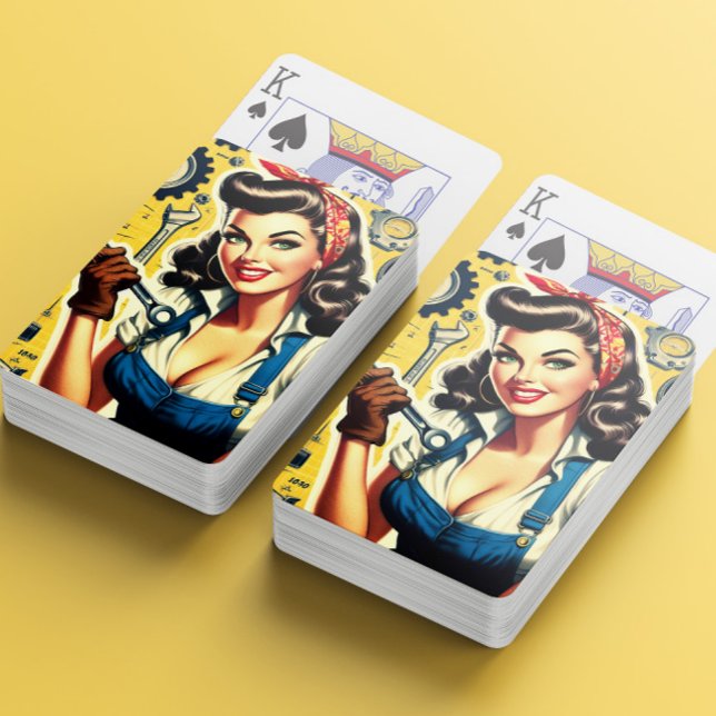 Baralho Pin-up Mecânico Vintage (Criador carregado)