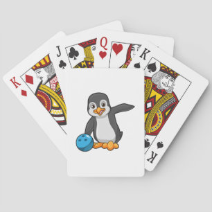 Baralho Pinguim em Boliches com Bola de boliche