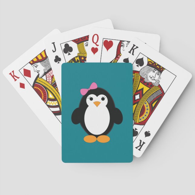 Baralho Pinguim Menina Fofo (Verso)