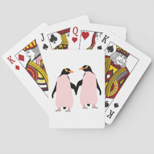 Baralho Pinguins Lésbicas orgulho gay com Mãos