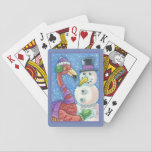 BARALHO PINK FLAMINGO SNOWMAN CHRISTMAS JOGANDO CARTÕES<br><div class="desc">TRAGA UM SORRISO AOS SEUS JOGOS DE FÉRIAS. PINK FLAMINGO E SNOWMAN CHRISTMAS JOGANDO CARTÕES Poker Deck,  Borda Azul *Personalizar ...  Procure Itens Correspondentes Susan Brack Design</div>