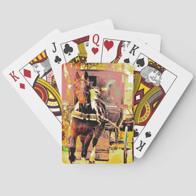 Baralho Pinto Amish Horse 8 Bits Art (Verso)