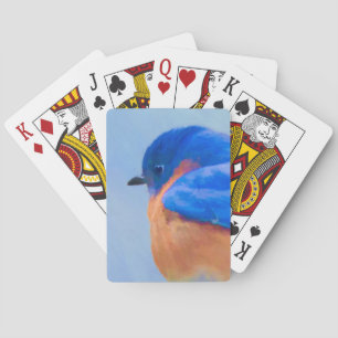 Baralho Pintura Bluebird - Arte Original para Pássaros