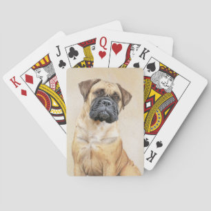 Baralho Pintura Bullmastiff - Arte Cachorro Original Bonit
