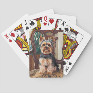 Baralho Pintura de adorável Yorkshire Terrier