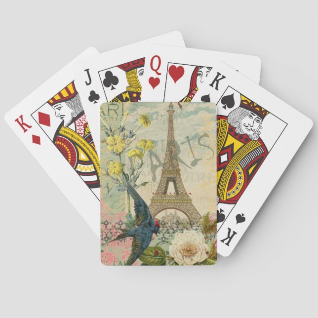 Baralho Pintura de Arte Antiquada por Viagem da França de  (Verso)