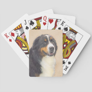 Baralho Pintura De Cão Da Montanha Bernese - Arte Origina