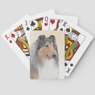 Baralho Pintura de Collie (Rough) - Arte Cão Original Bon