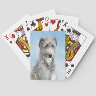 Baralho Pintura De Deerhound Escocês - Cachorro Original C