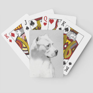 Baralho Pintura de Dogo Argentino - Arte de Cachorro Origi