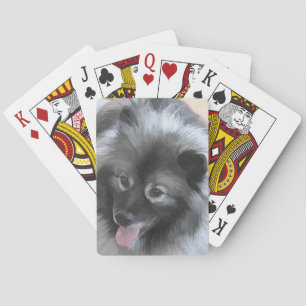 Baralho Pintura de Keeshond Bailey - Arte de Cachorro Orig