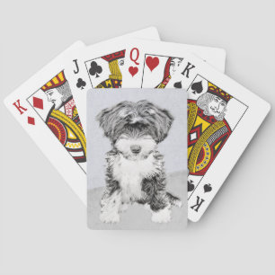 Baralho Pintura de Terrier Tibetano - Arte de cão origina
