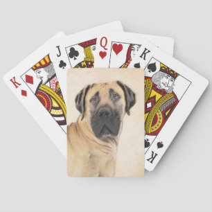 Baralho Pintura em Boerboel - Arte Cachorra Original