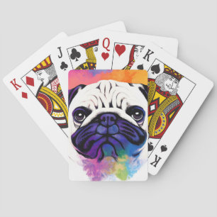 Baralho Pintura em pintura com cores de animais selvagens