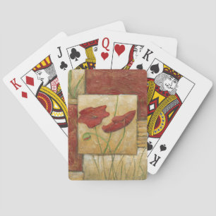 Baralho Pintura Floral com Traços Visíveis do Pincel