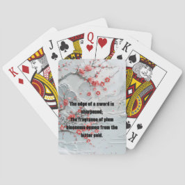 Baralho Pintura florida de ameixa de neve