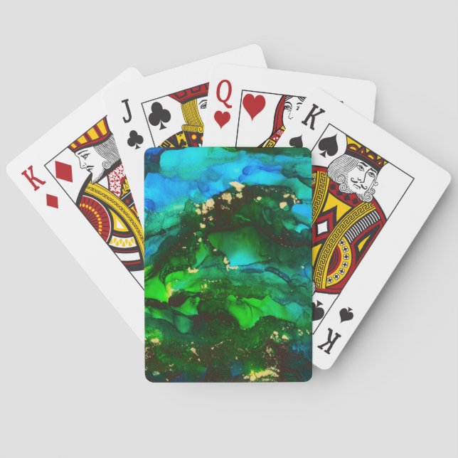 Baralho Pintura impressionante da tinta do álcool (Verso)