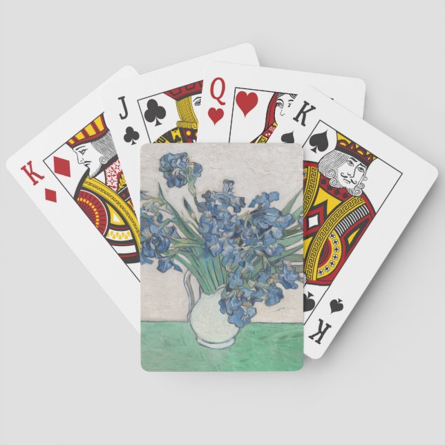 Baralho Pintura Impressionista Vaso de Íris de Van Gogh (Verso)