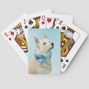Baralho Pintura Norueguesa De Buhund - Arte De Cachorro Or