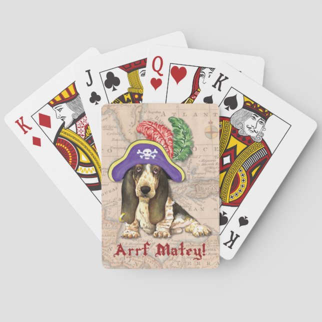 Baralho Pirata de Hound Basset (Verso)