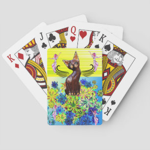 Baralho Placa de jogo Fada de Kitten Floral Stripe