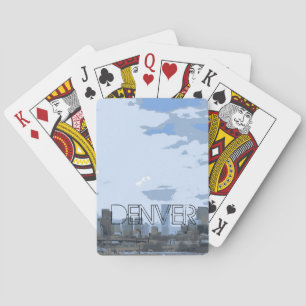 Baralho Placas artísticas de skyline Denver Colorado