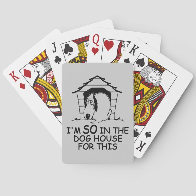 Baralho Placas de jogar a cores personalizadas da CASA DOG (Verso)