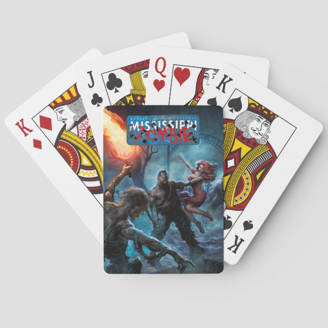 Baralho Placas de jogar design do Mississipi Zombie V2 (Verso)