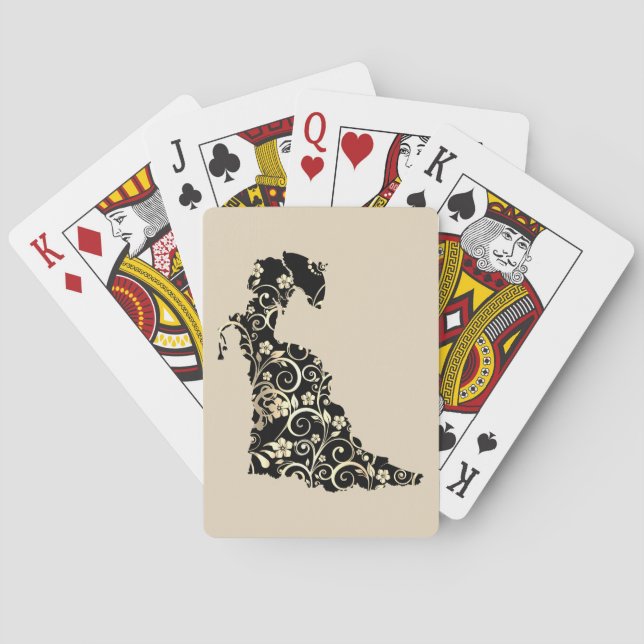 Baralho Placas de jogar na moda (Verso)