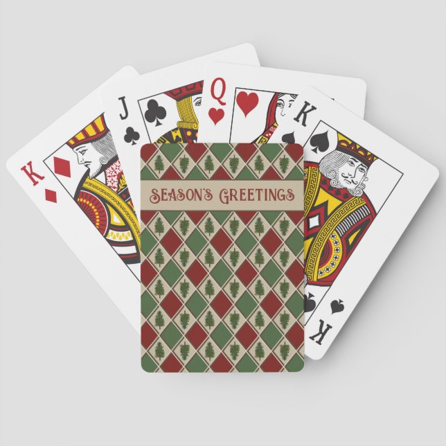 Baralho Placas de jogar pinheiro e Harlequin (Verso)