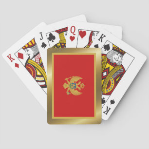 Baralho Placas de jogar sinalizador Montenegro