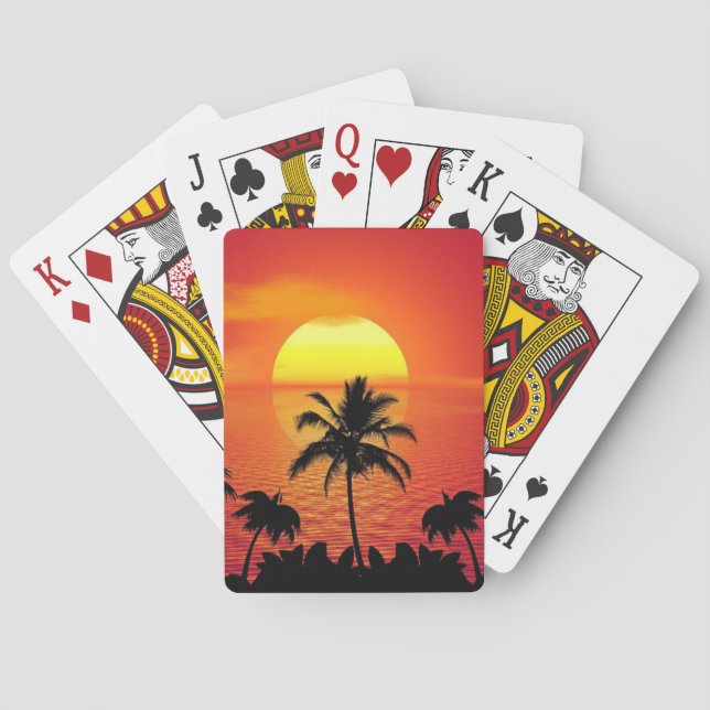 Baralho Placas de jogar TROPICAL SUNSET (Verso)