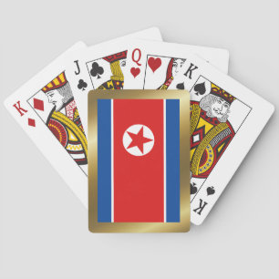 Baralho Placas de jogo com sinalizador da Coreia do Norte