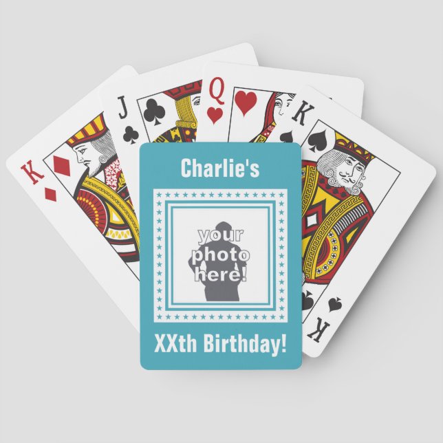 Baralho Placas de jogo PERSONALIZADAS FOTO, TEXTO E COR (Verso)