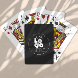 Baralho Placas de jogo pretas definidas para logotipo de e