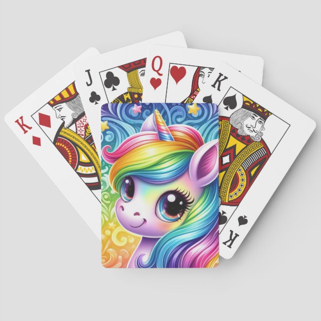 Baralho Placas de jogo Rainbow unicorn (Verso)