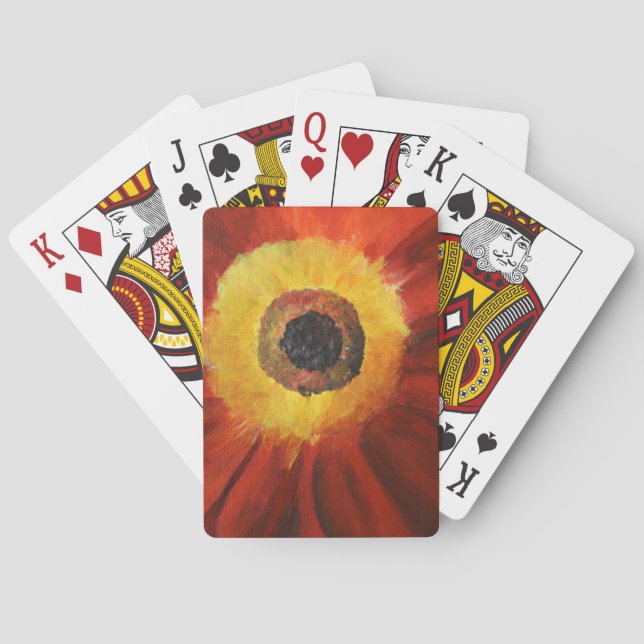 Baralho Placas de Reprodução Clássicas de Pintura de Flor (Verso)